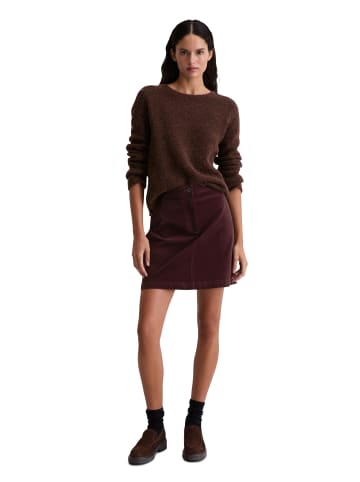 Marc O'Polo Kurzer Samtrock in Black Cherry