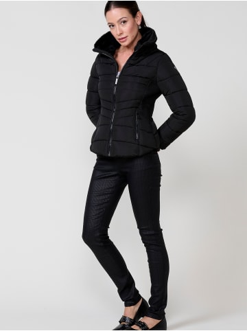 KOROSHI Damen Steppjacke mit Kragen in SCHWARZ