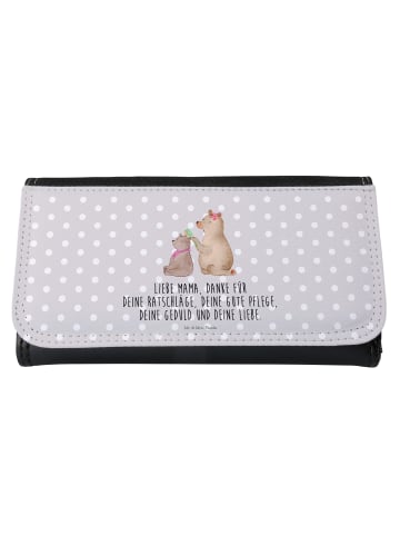 Mr. & Mrs. Panda Portemonnaie für Damen Bär Kind mit Spruch in Grau Pastell