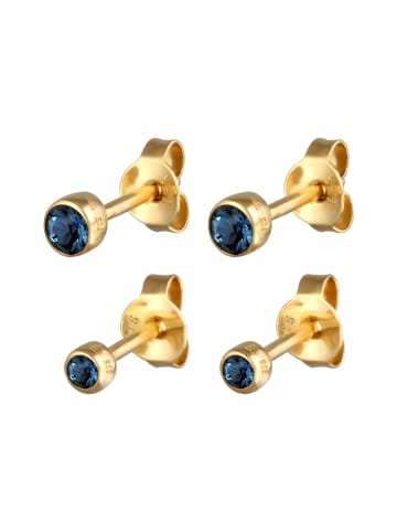 Elli Ohrringe 925 Sterling Silber in Dunkelblau