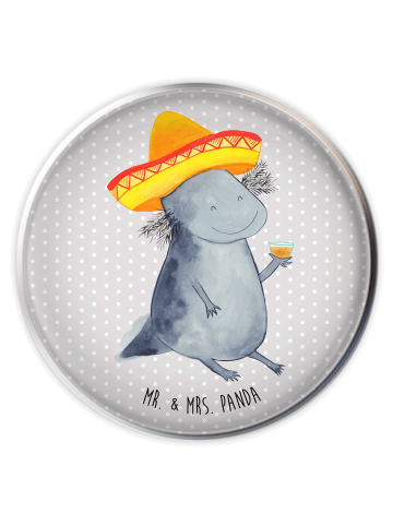 Mr. & Mrs. Panda Waschbeckenverschluss Axolotl Tequila ohne Spruch in Grau Pastell