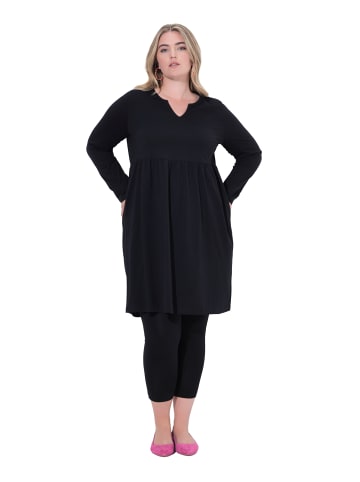Ulla Popken Midikleid in schwarz