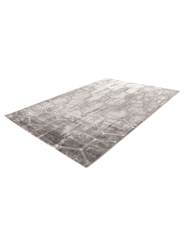 Vivorum Wohnzimmer Teppich – Kurzflorteppich Mineral 525 in silber