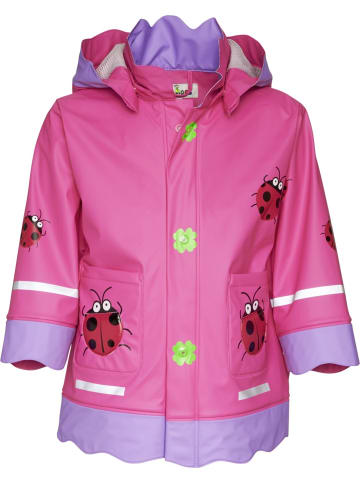 Playshoes Kinder Regenjacke "Regen-Mantel Glückskäfer" in Pink