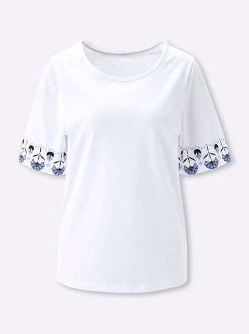 Sieh an! Kurzarmshirt in weiß-marine