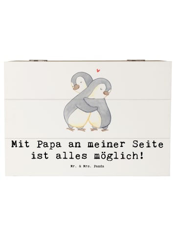 Mr. & Mrs. Panda Kiste Papa Möglichmacher mit Spruch in Weiß