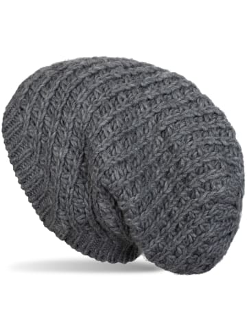 styleBREAKER Strick Beanie Mütze in Grau