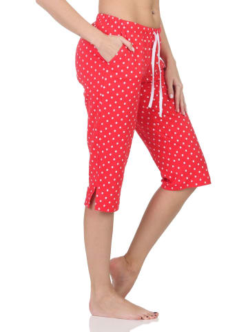 NORMANN Damen Pyjama Capri-Hose kurz Mix & Match in pink