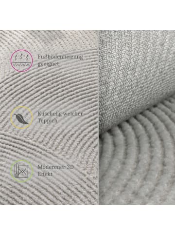 KADIMA DESIGN Teppich Kurzflor Abstrakt Wohnzimmer in Anthrazit