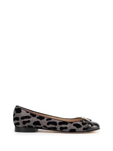 Wittchen Leopard print ballet flats made of genuine leather in Gray