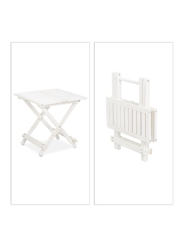 relaxdays Klapptisch in Weiß - (B)50 x (H)50 x (T)50 cm