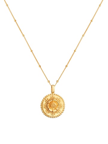 Elli Halskette 925 Sterling Silber Kugel, Lotusblume, Medaillon, Münze in Gold