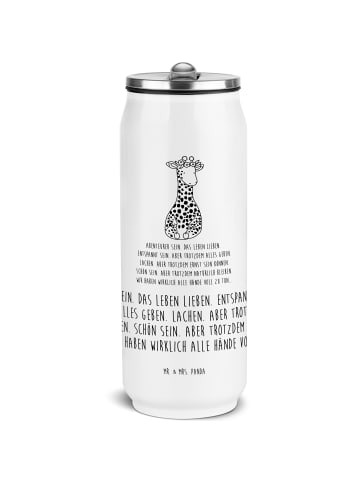 Mr. & Mrs. Panda outdoor trinkflasche Giraffe Blumenkranz mit Sp... in Weiß