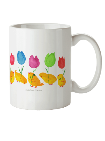 Mr. & Mrs. Panda Kaffeetasse Küken Parade ohne Spruch in Weiß