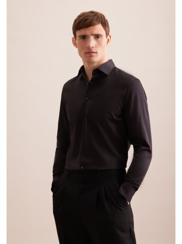 Seidensticker Business Hemd Shaped in Schwarz