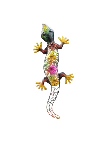 MARELIDA Wanddekoration Gecko in bunt - H: 55cm