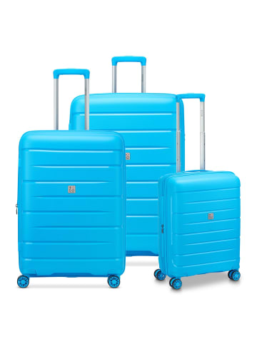 MODO by roncato Starlight 3.0 4 Rollen Kofferset 3-teilig mit Dehnfalte in light blue