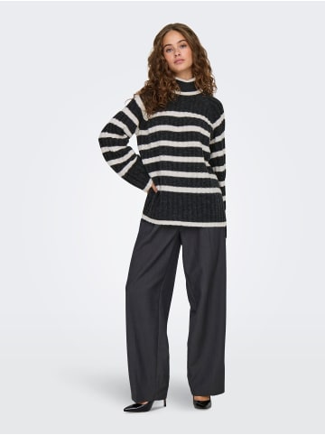 JACQUELINE de YONG Pullover Knit it Rollkragen Langarm Lang in Dunkelgrau