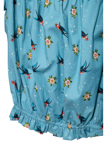 Queen Kerosin Queen Kerosin Cropped Top Oldschool Tattoo in blau