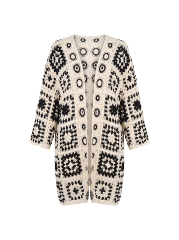 VIRITA Women Kimono in Cream Black
