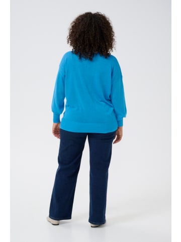 KAFFE curve Strickpullover KCankia Regular fit in Malibu Blue