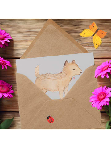 Mr. & Mrs. Panda Deluxe Karte Cairn Terrier mit Spruch in Grau Pastell