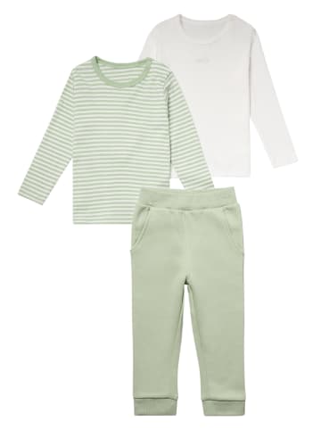 Stellou & friends Jersey-Set 3tlg., 2 Langarmshirts und Hose in mint