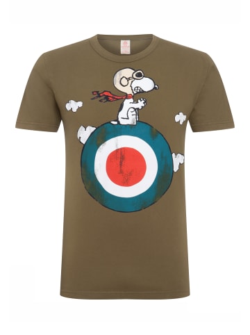 Logoshirt T-Shirts Peanuts - Snoopy in oliv-grün