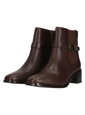 Clarks Ankle Boots Wreen Buckle in 5228 Dark Brown Lea