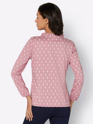 Sieh an! Langarm-Shirt in hortensie-ecru-bedruckt