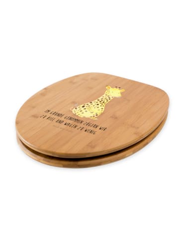Mr. & Mrs. Panda Holz WC Sitz Giraffe Zufrieden mit Spruch in Braun