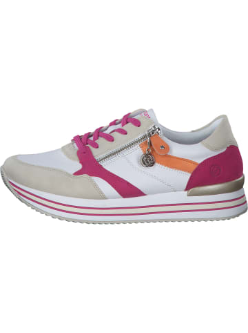 remonte Schnürschuhe in crema/weiss/magenta/orange/fuc