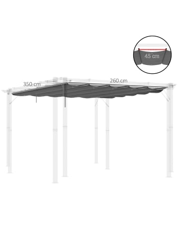 Outsunny Ersatzdach in Dunkelgrau 250L x 255B x 6H cm