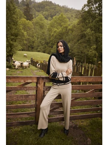 Aniston SELECTED Strickhose in beige-melange
