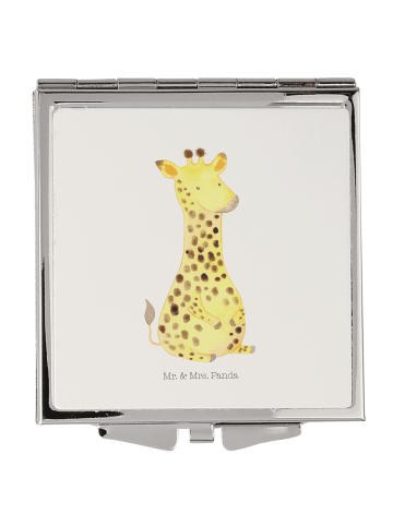 Mr. & Mrs. Panda Kosmetikspiegel Nasenbär mit Spruch in Weiß