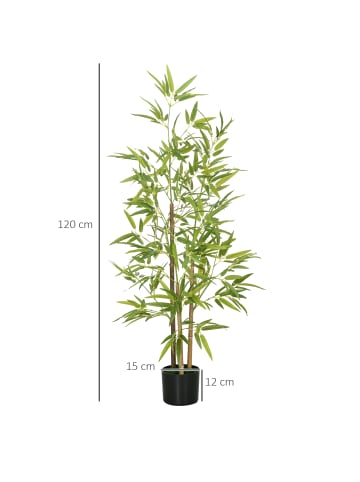 HOMCOM Künstliche Pflanzen-15L x 15B x 120H cm-Grün