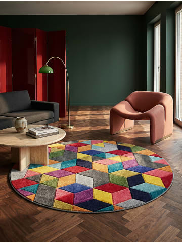 KADIMA DESIGN Kurzflor-Teppich Pflegeleicht MEON Geometrisch Strapazierfähig