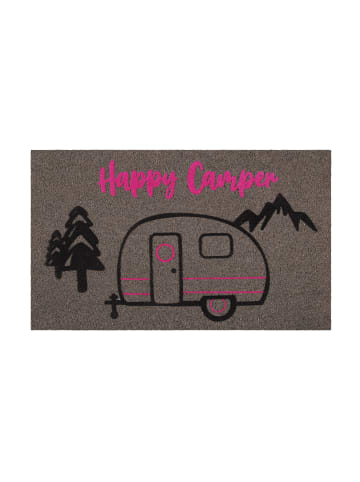 Wecon Home Fußmatte Happy Camper in grau