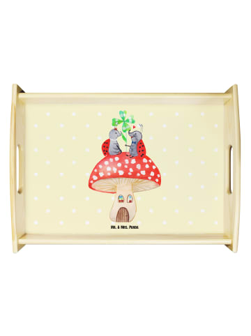 Mr. & Mrs. Panda Tablett Marienkäfer Fliegenpilz ohne Spruch in Gelb Pastell