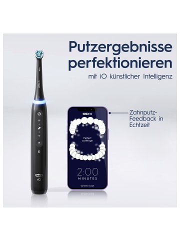 Oral-B Elektrische Zahnbürste "iO Series 5 mit 2. Handstück" in Weiß/Schwarz