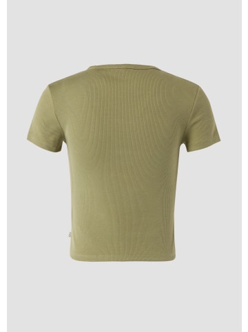 QS T-Shirt kurzarm in Olive