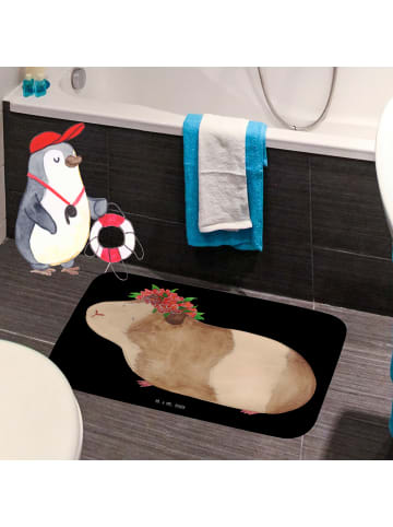 Mr. & Mrs. Panda Badteppich Meerschweinchen Weisheit ohne Spruch in Schwarz
