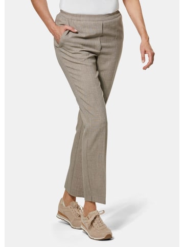 GOLDNER Schlupfhose Martha Schlupfhose Martha in knitterarmer Leinenoptik in taupe