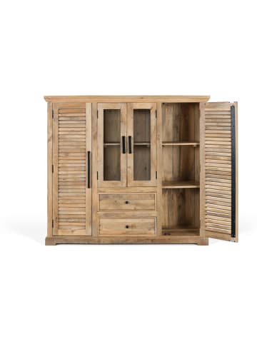 Giner y Colomer Schrank aus massivem Mangoholz mit zwei zentralen Türen in Brown