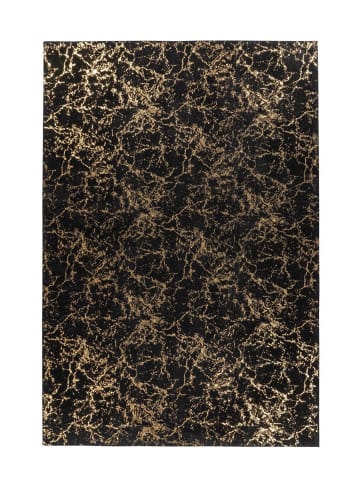 Kayoom Hochflor Teppich Bijou 225 in schwarz - gold - rechteckig
