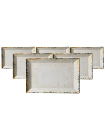 Ritzenhoff & Breker 6er Set Servierplatten Alfonso 34 x 23 cm in beige