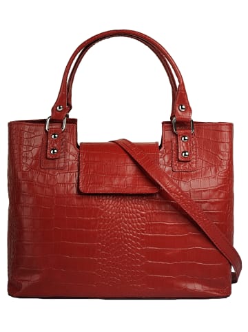 Cluty Handtasche echt Leder in rot