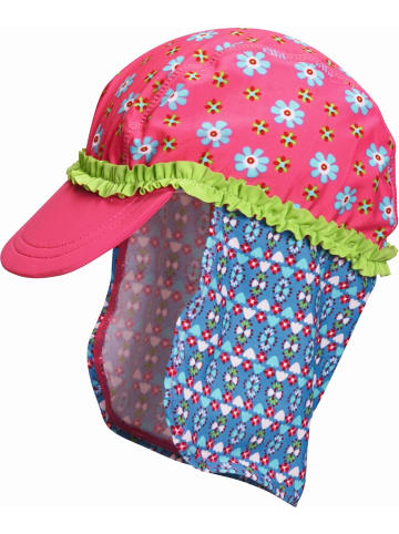 Playshoes Kinder Mütze "UV-Schutz Mütze Blumen" in Pink