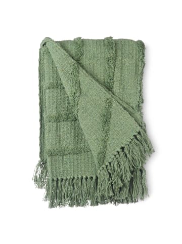 GIFTDECOR Fransendecke in grün