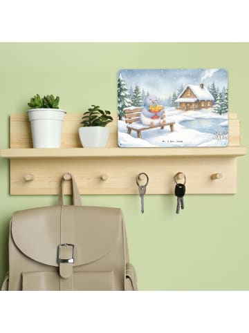 Mr. & Mrs. Panda Wandbild Taube Winter Pommes Design ohne Spruch in Weiß